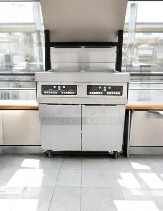 Dean by Frymaster SCFHD260G Decathlon HD gas fryer with two 80 lb. tanks, tested and working. Stainless steel finish.