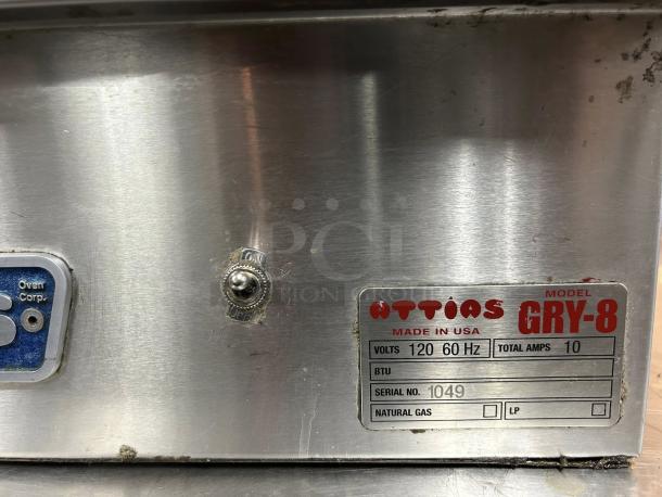 Attias GRY-8 electric gyro machine, 8 burners, 120V, 60Hz, 10 amps, serial no. 1049, in super nice condition, tested.