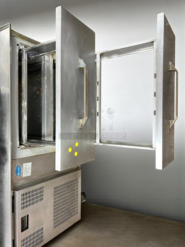 Randell 20042R 42" refrigerated chef base with two open drawers, marine edge, tested and working condition, 115v.
