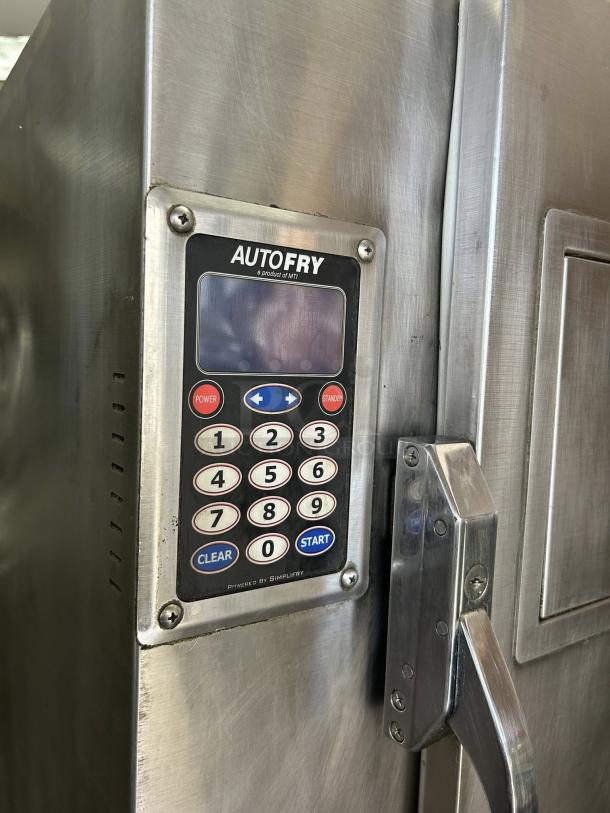 AutoFry MTI-40E ventless fryer, keypad control panel, stainless steel finish, excellent condition, tested and working.