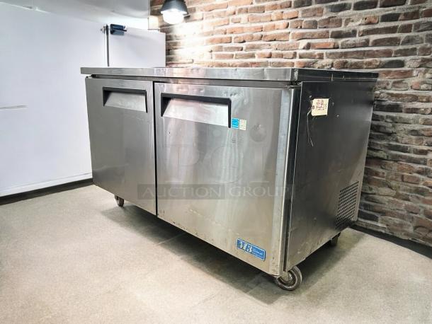 Turbo Air MUR-48-N stainless steel 48in undercounter refrigerator, nice condition, tested working, 115v, visible label.