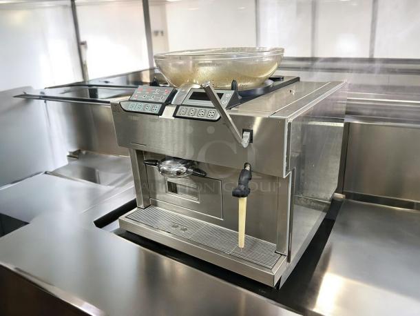 Thermoplan Mastrena V901 CS2 espresso machine, stainless steel, tested and working, with control panel and steam wand.
