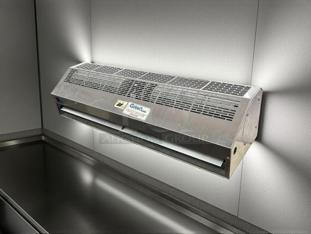 Curtron AP-2-36-1-SS 36" unheated air curtain, stainless, dual-speed, 120v, tested, great condition, visible Curtron label.