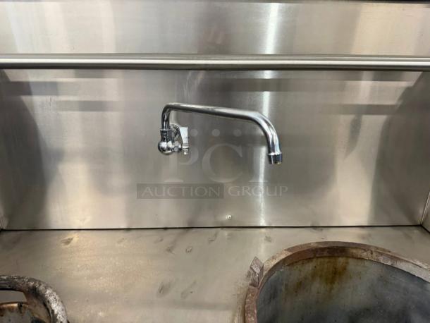 WESTAR C-2 Double Wok Burner Gas Range, stainless steel with faucet, excellent condition, tested and working.