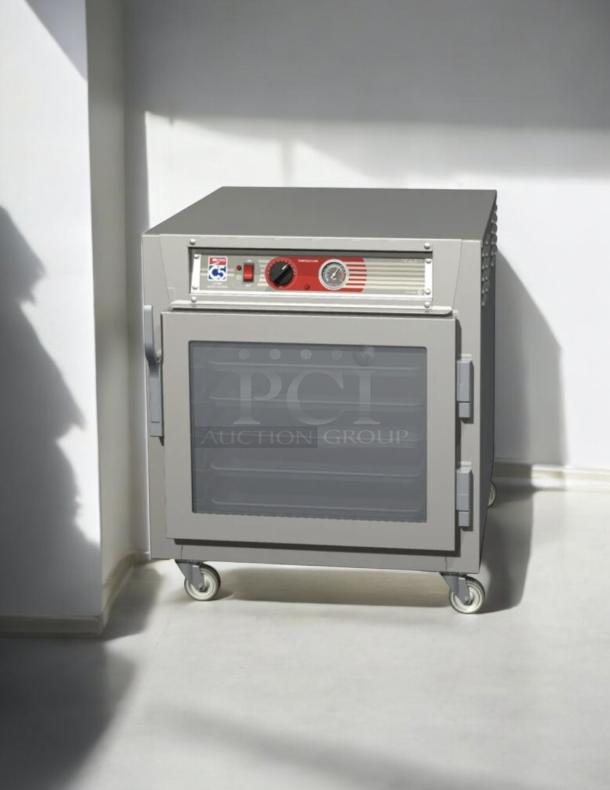 Metro C563L-SFC-L C5 6 Series under counter heated cabinet, clear door, clean, tested, working, 120V, on wheels.