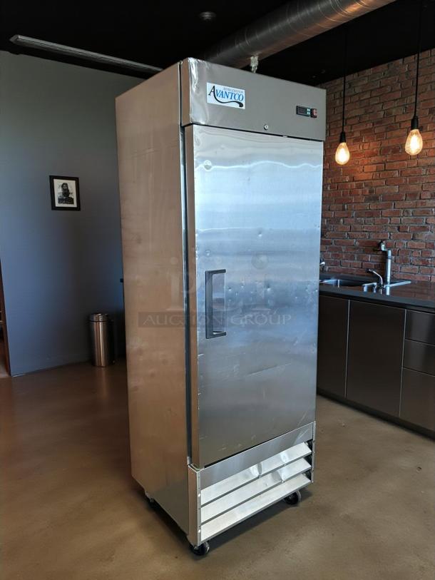 Avantco Model 178A19FHC 29" solid door reach-in freezer, stainless steel, tested and working, good condition.