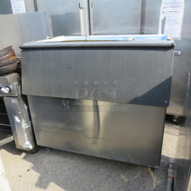 Hoshizaki Ice Bin, 48.5x35x46 inches, durable steel construction, signs of wear, suitable for commercial use.