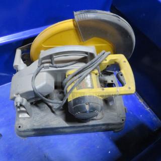 Dewalt Multi Cutter DW872, 120 Volt, used condition, featuring yellow and gray design with visible power cord.