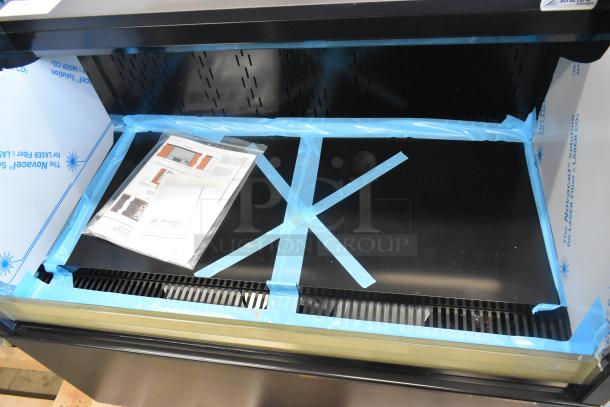 BRAND NEW Structural Concepts CO3324R air curtain merchandiser, undercounter, metal, 120V, with scratch and dent, protective packaging visible.