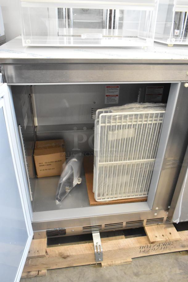 BRAND NEW Beverage Air UCR48AHC-23 Stainless Steel 2 Door Undercounter Cooler, 115V, 1 Phase, scratch and dent condition.