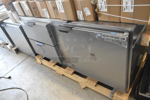 BRAND NEW Beverage Air UCFD60AHC-2 stainless steel undercounter freezer, single door, 2 drawers, 115V, 1-phase, with scratches.