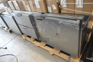 BRAND NEW Beverage Air UCFD60AHC-2 stainless steel undercounter freezer, single door, 2 drawers, 115V, 1-phase, with scratches.