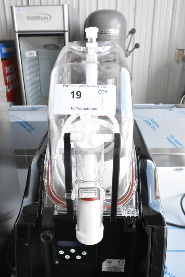 BRAND NEW Metal Commercial Countertop Single Hopper Frozen Beverage Slushie Machine, minor scratches, includes tag with "19 QTY".