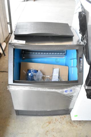 Brand new Manitowoc UDF0240A-161B stainless steel ice machine, 2024 model, with minor dents. Includes 90 lb. bin, 115 volts.