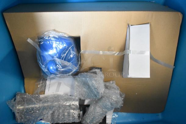 Brand new 2024 Manitowoc UDF0240A-161B ice machine, 90 lb bin, scratch and dent, in packaging. 115V, 1 Phase.