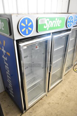 2023 IDW G-4SI-N-2-3-4-B-5 2-Door Cooler, metal, Sprite and Walmart branding, poly coated racks, 115V, 1 phase.