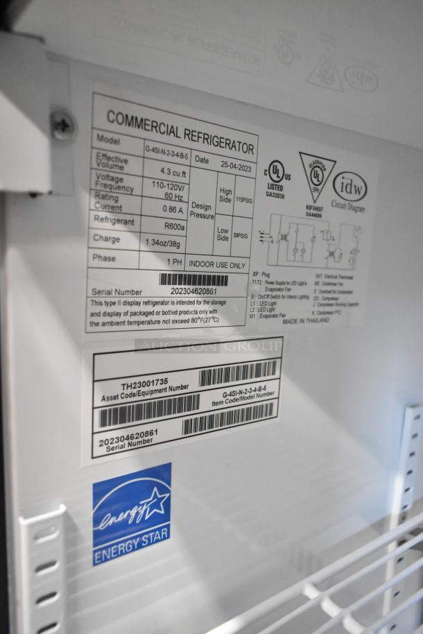 IDW G-4SI-N-2-3-4-B-5 commercial cooler with 2 doors, poly-coated racks, 115 volts, Energy Star certified.
