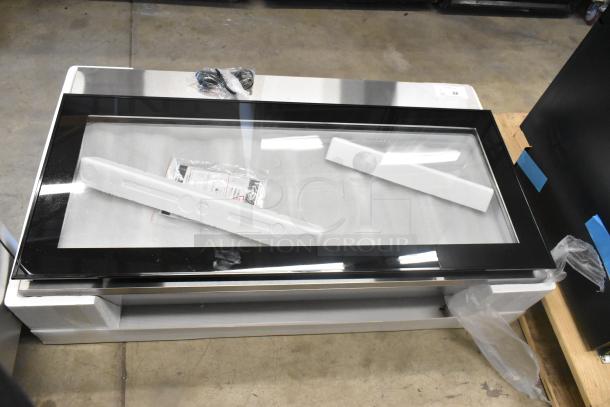 Brand new KoolMore stainless steel commercial countertop unit, scratch and dent condition, with packaging and accessories.