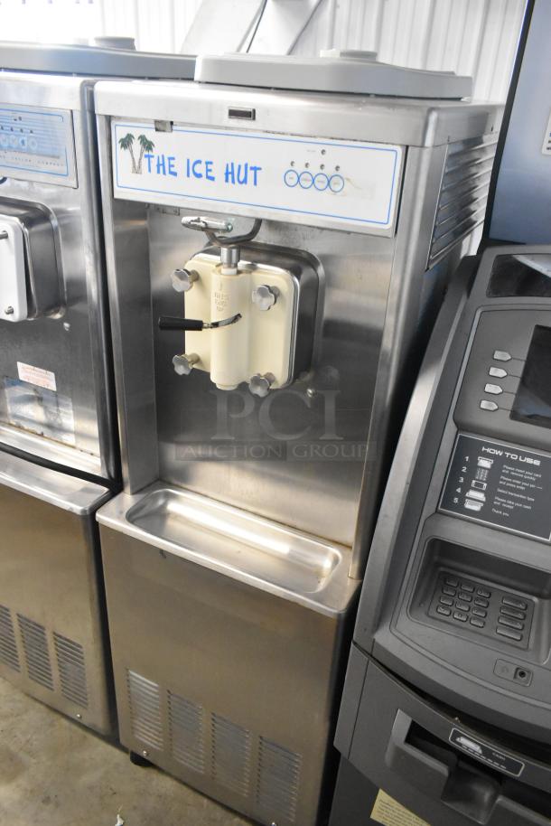 Taylor 441-33 stainless steel soft serve ice cream machine, single flavor, water-cooled, on casters, 208-230V, 3 phase.
