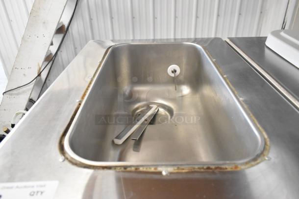 Taylor 441-33 stainless steel soft serve machine basin, showing interior details, commercial-grade, on casters. 208-230V, 1 Phase.