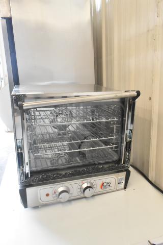 Cooking Performance Group COQ-T3-A 3 Tray Convection Oven, stainless steel, broken glass, 110V, 1 phase, model 351COQT3A.