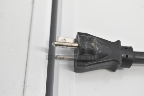 Black power cord with three-prong plug for Cooking Performance Group convection oven, model 351COQT3A, 110V.