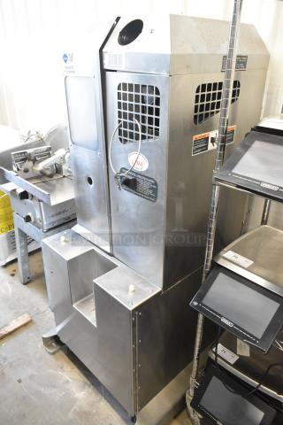 Fresh N Squeeze POS-1 Commercial Citrus Juicer, stainless steel, floor style, on casters, 115V, 1 phase, clean condition.