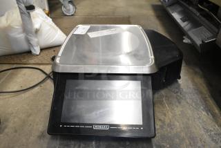 Hobart HTi commercial food portioning scale, countertop model, stainless steel platform, touch display, 120/208-240V, 1 Phase.