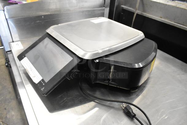 2016 Hobart HTi commercial countertop food portioning scale, stainless steel, touchscreen display, 120/208-240V, 1 Phase.