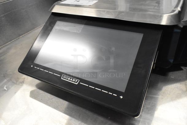 2016 Hobart HTi Metal Commercial Countertop Food Portioning Scale with touchscreen, model HTi, 120/208-240V, 1 phase.