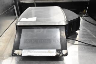 2016 Hobart HTi metal commercial countertop food portioning scale, 120/208-240 Volts, 1 Phase, visible wear, model HTi.