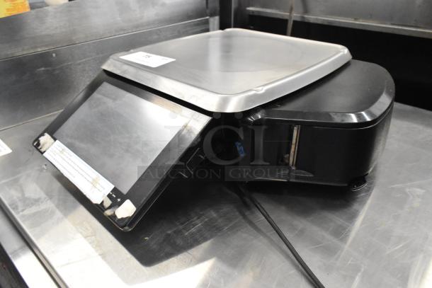 2016 Hobart HTi commercial food portioning scale, metal countertop model; shows minimal wear; 120/208-240V, 1 phase.