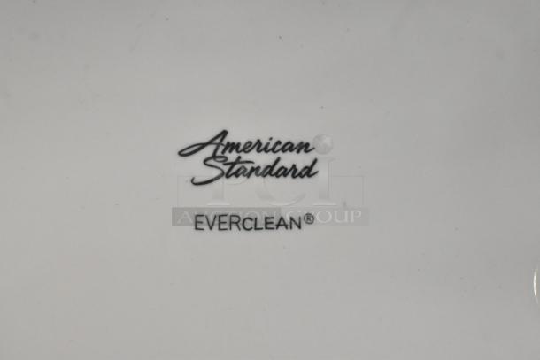 American Standard EverClean toilet bowl, no tank, logo visible. White ceramic, excellent condition, ideal for bathroom remodelling.