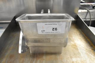 Metal grater attachment, durable aluminum, used condition. Includes a label with "92" and auction website URL.