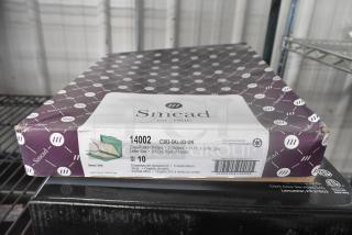Smead 14002 classification folders box with 10 letter-size, 2-divider folders, 14 pt, 2/5 cut tabs.