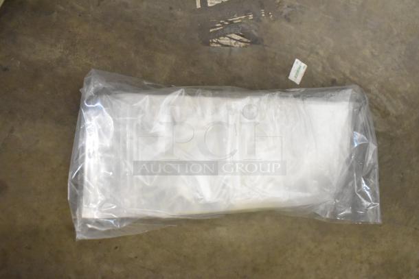 Box of brand new stand-up pouches, sealed in plastic packaging.