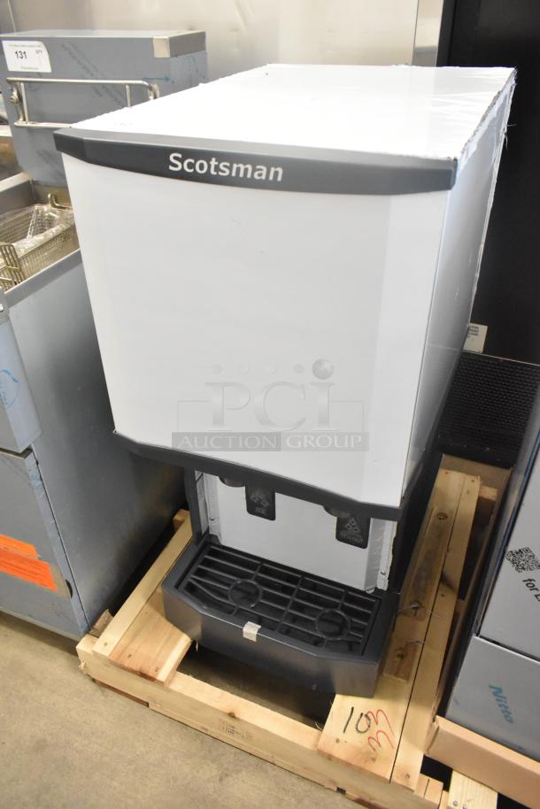 BRAND NEW 2024 Scotsman HID312A-1A Meridian® stainless steel ice machine and water dispenser, 12 lb. storage, 115V, 1-phase.