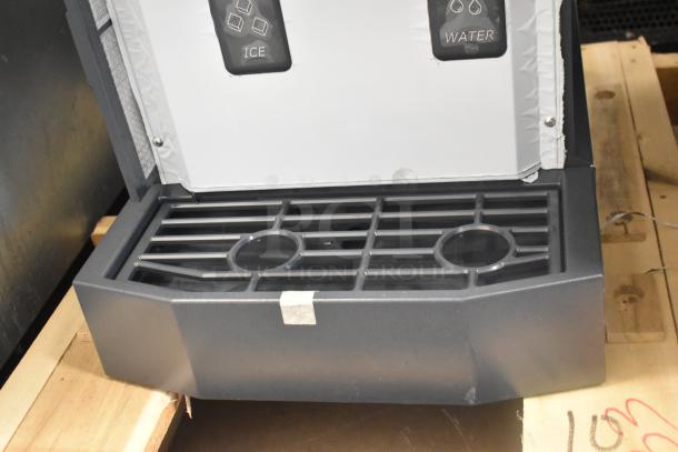 Scotsman HID312A-1A stainless steel ice and water dispenser, brand new, scratch and dent, 12 lb storage, 115V, 1 phase.