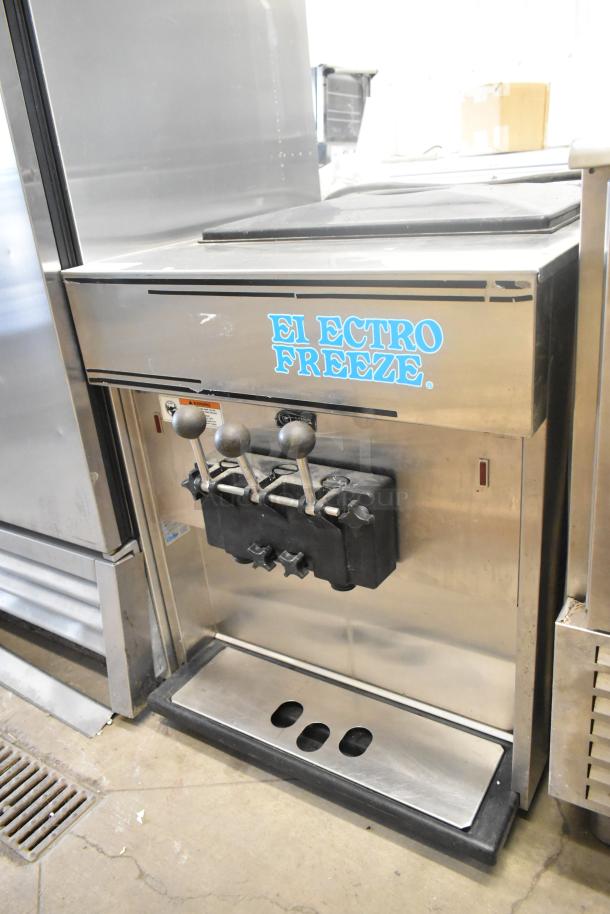 Electro Freeze 55TF-213 commercial soft serve machine, stainless steel, 2 flavor w/ twist, 230V, 1 phase, clean condition.