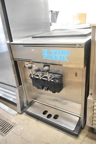 Electro Freeze 55TF-213 commercial soft serve machine, stainless steel, 2 flavor w/ twist, 230V, 1 phase, clean condition.
