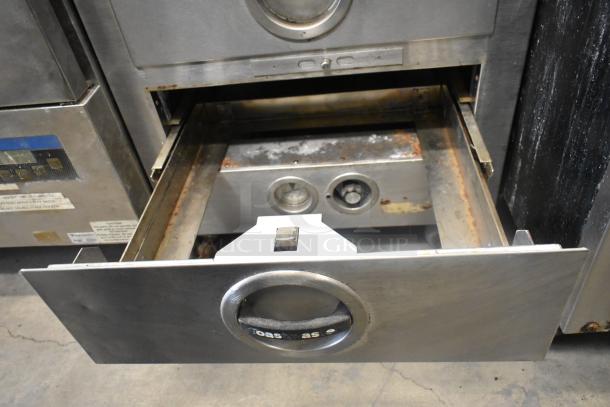 Toastmaster Stainless Steel Commercial 2 Drawer Warming Drawer, showing open drawer and interior, used condition.