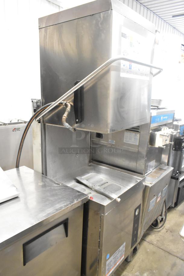 2022 Hobart CDL stainless steel commercial corner pass-through dishwasher, 120 volts, 1 phase, excellent condition.