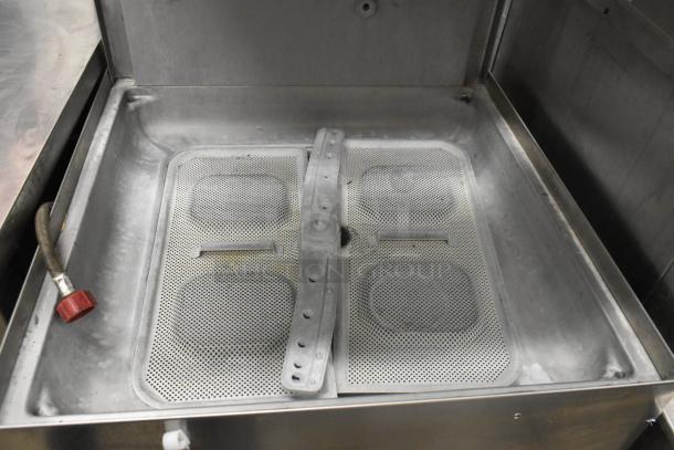 2022 Hobart CDL stainless steel commercial corner pass-through dishwasher, 120V, 1 phase, clean interior condition.