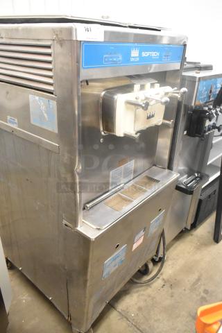 Taylor 754-27 stainless steel 2-flavor soft serve machine, floor style, 208-230V, 1 phase, commercial use, minor wear.