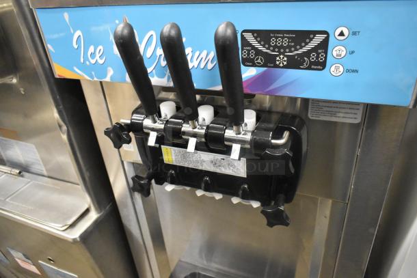 D425 Stainless Steel Soft Serve Ice Cream Machine, 2 Flavor w/ Twist, 115V, 1 Phase, commercial use, model D425.