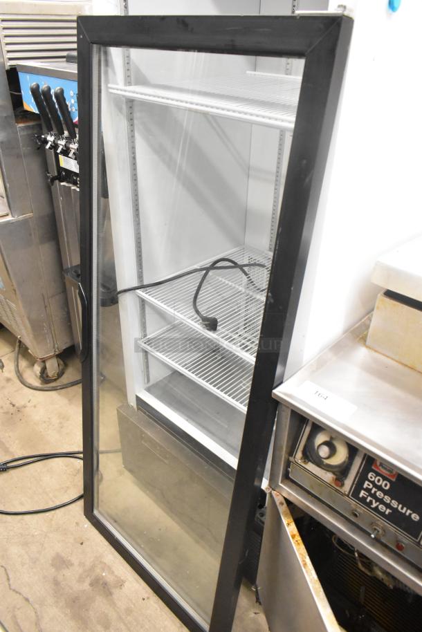 2019 Habco SE18 single door reach-in cooler, door detached, with poly-coated racks. 115V, 1 phase. Model SE18.