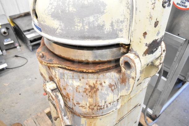 Fortuna Metal Commercial Dough Divider, floor style, shows significant rust and wear, indicating used condition.