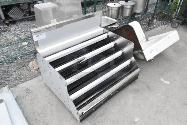 Brand new Regency 600LDR3024S stainless steel commercial bottle merchandiser, scratch and dent, no legs included.