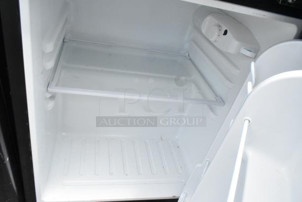 Set of 4 mini coolers: AccuCold ARG3PV, Nostalgia IRF32BK, Haier HC32TW10SB, Black & Decker BCD33B. 120V, 1 phase.