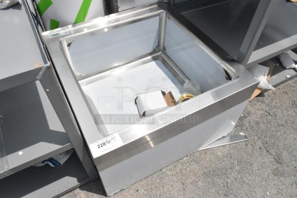 BRAND NEW Regency 600SM242412 29" 16-Gauge Stainless Steel Mop Sink; 24"x24"x12", minor dents, label shows "228/1/39 QTY".